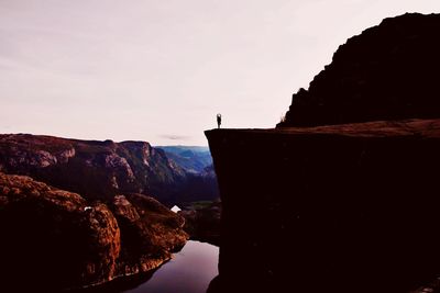 Person standing on cliff