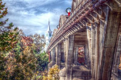 Low angle view of historical building