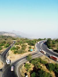 Merging point of old and new mumbai pune express highway 