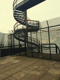 Low angle view of spiral staircase