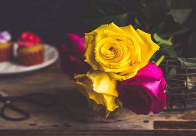 Close-up of rose bouquet