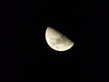 Low angle view of moon in sky