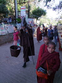 Children standing on street