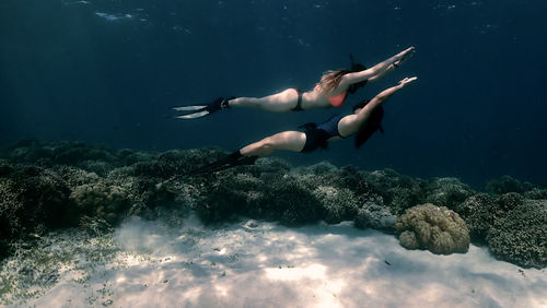 Man swimming in sea