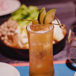 Close-up of drink on table