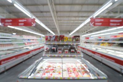 View of shopping cart in store