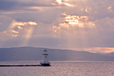 The lighthouse on lake champlain in burlington, vermont, usa