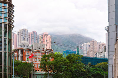 Buildings in city against sky