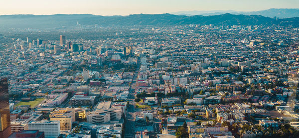 High angle view of city