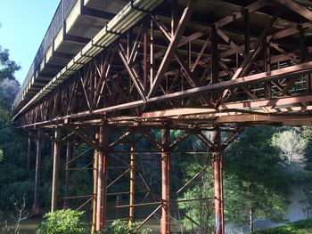 Low angle view of bridge against sky