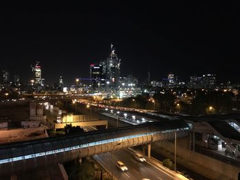 Skyscrapers at night
