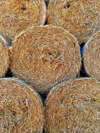 Full frame shot of hay bales