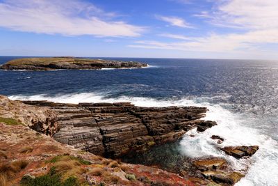 Scenic view of sea against sky