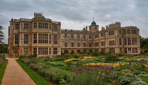 View of building against cloudy sky