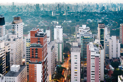 Aerial view of buildings in city