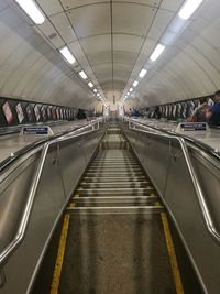 View of escalator