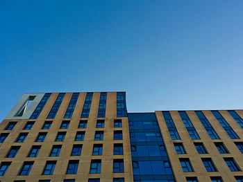 Low angle view of urban skyline 