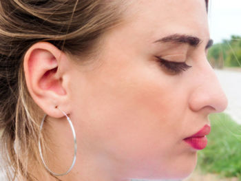 Close-up of thoughtful girl