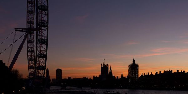 City at sunset