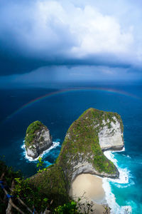 Scenic view of sea against sky in nusa penida bali indonesia