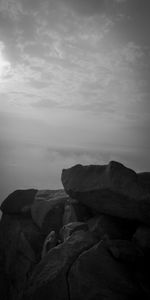 Rock formations against sky