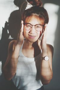 Portrait of smiling young woman