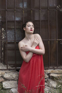 Portrait of a beautiful young woman