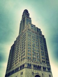 Low angle view of modern building against sky
