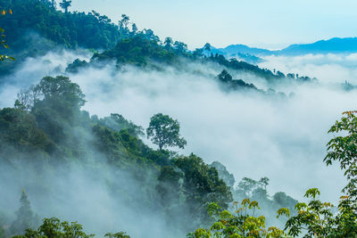Low angle view of mountains against sky
