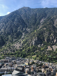 High angle view of townscape against sky