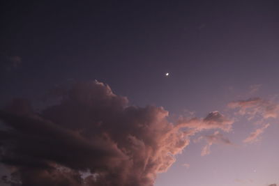 Low angle view of sky at night