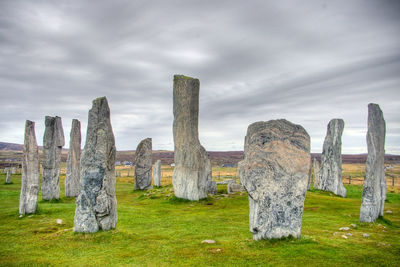 View of cemetery against sky