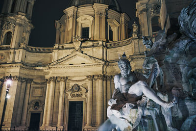 Low angle view of statue of historic building