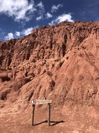 Red rock formations in the rugged landscape of northern argentina. 