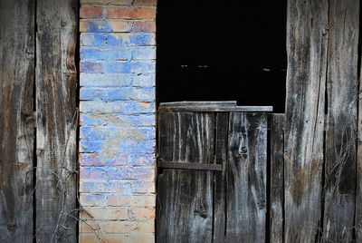 Close-up of wooden door