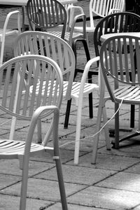 Empty chairs and tables