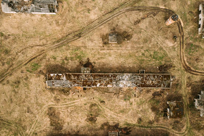 High angle view of road