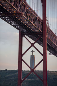 Low angle view of bridge against sky