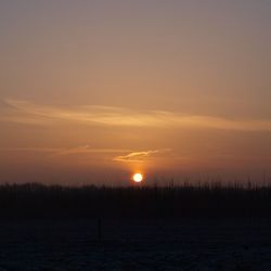 Scenic view of landscape at sunset