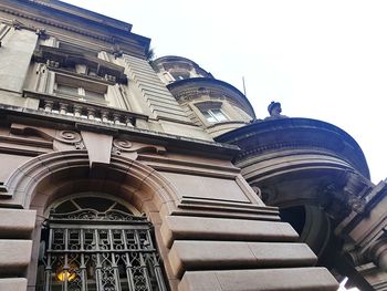 Low angle view of building against clear sky