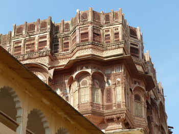 Low angle view of historical building against sky