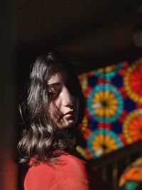 Portrait of woman looking at camera