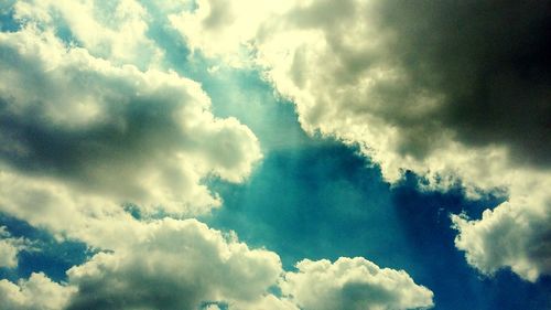 Low angle view of clouds in sky