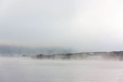 Scenic view of sea during winter