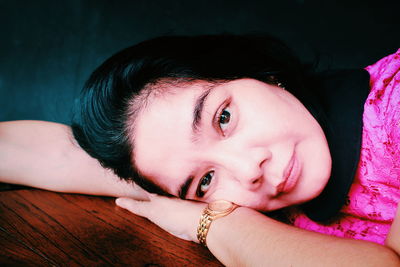 Close-up portrait of a woman