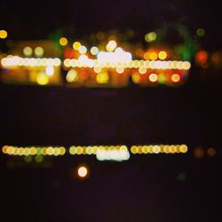 Defocused lights at night