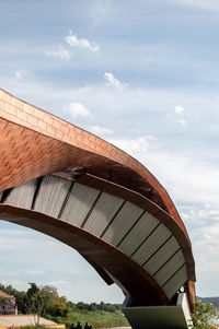 Low angle view of bridge against sky