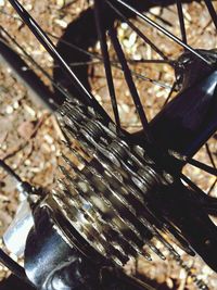 Close-up of bicycle wheel