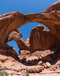 Rock formation against sky