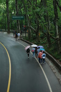 People on road